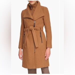 Calvin Klein Angled Zip twill coat